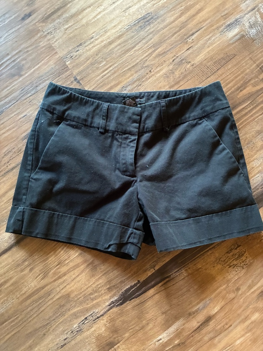 New York & Company Black Rolled Hem Tailored Shorts